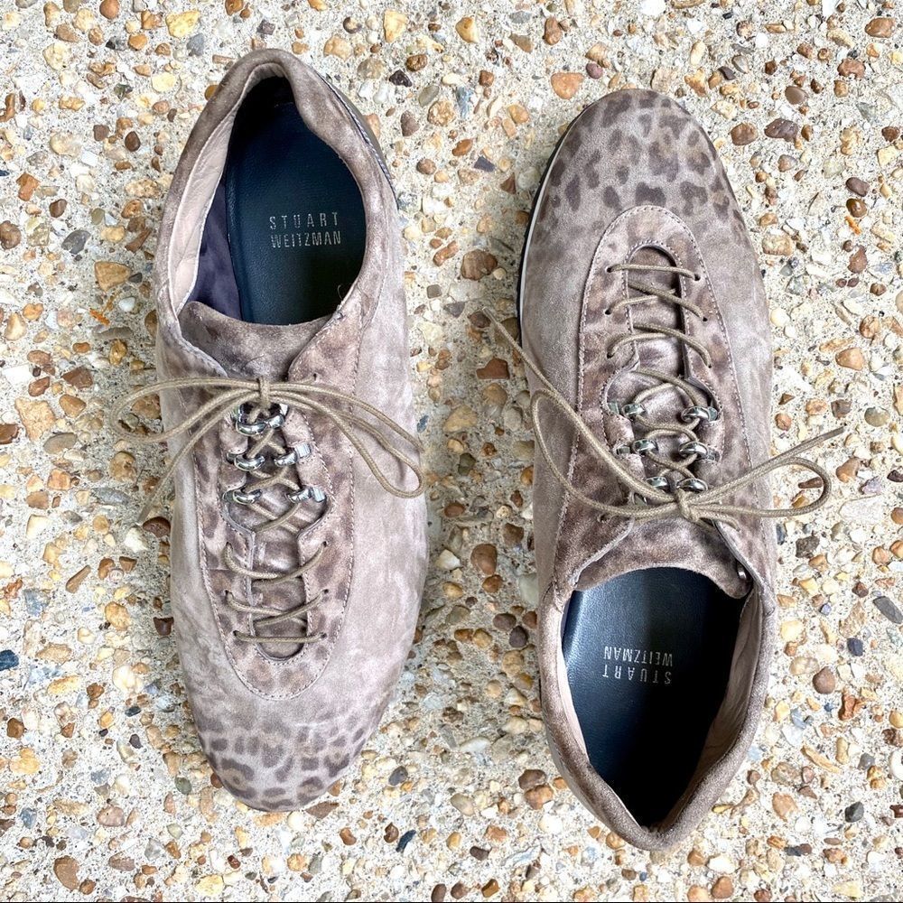 NWOT NWOB Stuart Weitzman Relay Leopard Sneakers Size 8